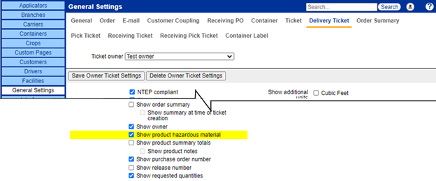 HazardousMaterialTicketSettings