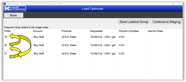 Load Optimizer Arranging