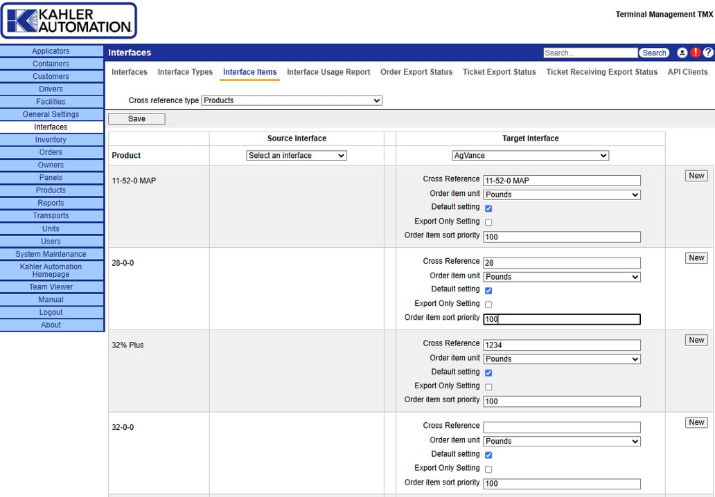 Interfaces - Order Item Sort Priority